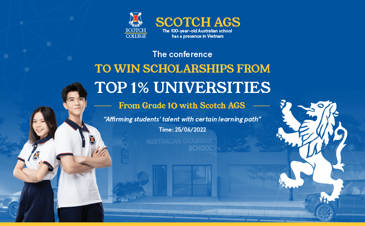 To conquer scholarship from top 1% universities from grade 10 with Scotch AGS