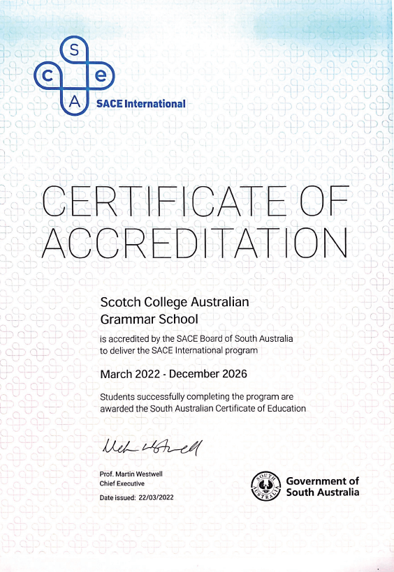 SACE Certificate image